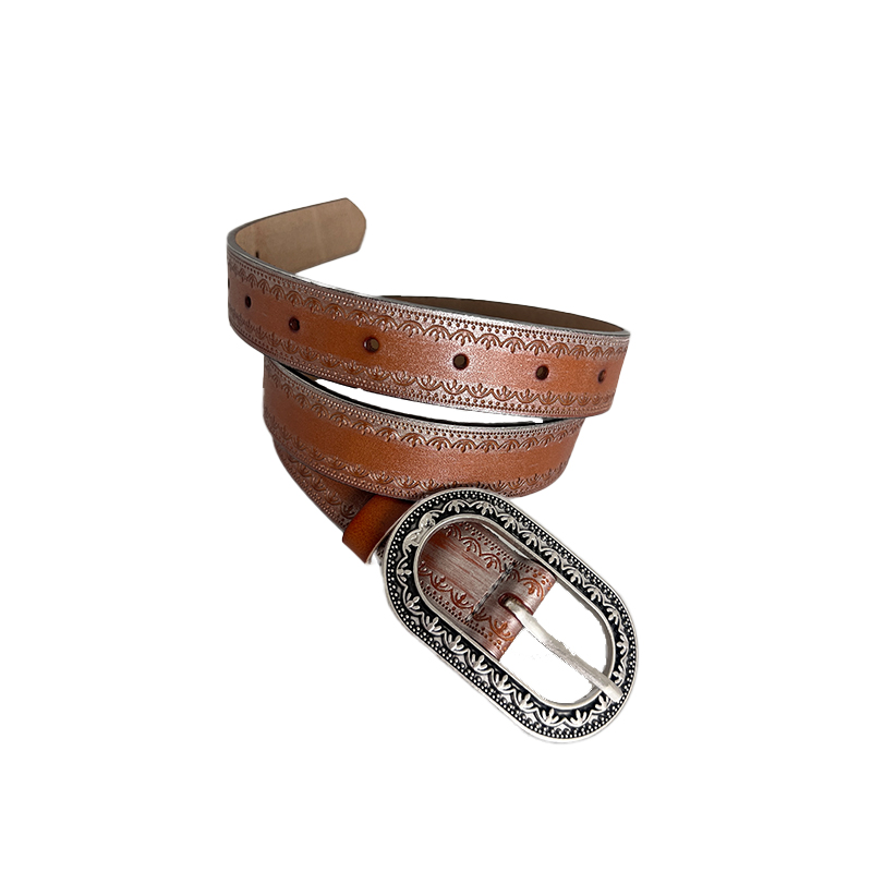 Fashion Pieces Gradient Leather Belt Belt Womens Trend Niche Dark Gradient