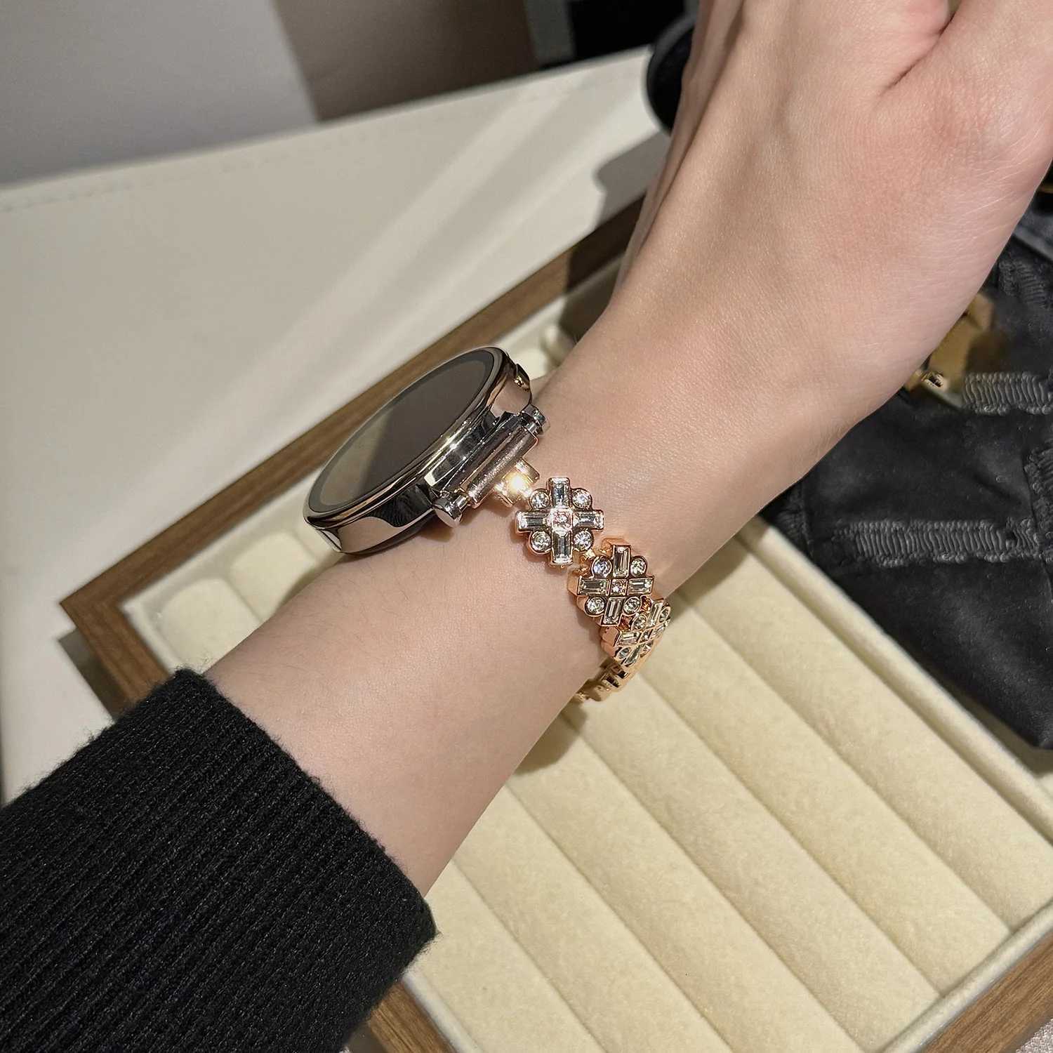 Star n fl diamond band is for 18/20mm wide band for Huei 8/9/10 FIT3 GT4/5 41/46mm shiny luxury band watchband Y250712