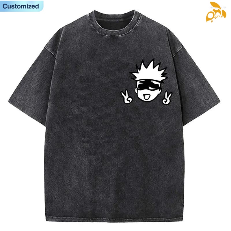 Free shipping for Men's T Shirts Anime Berserk T-shirts Oversized Vintage Washed Griffith Shirt Summer Short Sleeve Retro Manga Guts Kenpuu Denki