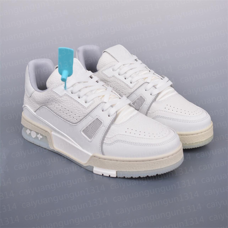 2025 Designer flat sneaker trainer casual shoes denim Luxury leather abloh white green red blue letter overlays fashion platform mens womens low sneakers 36-45 X03