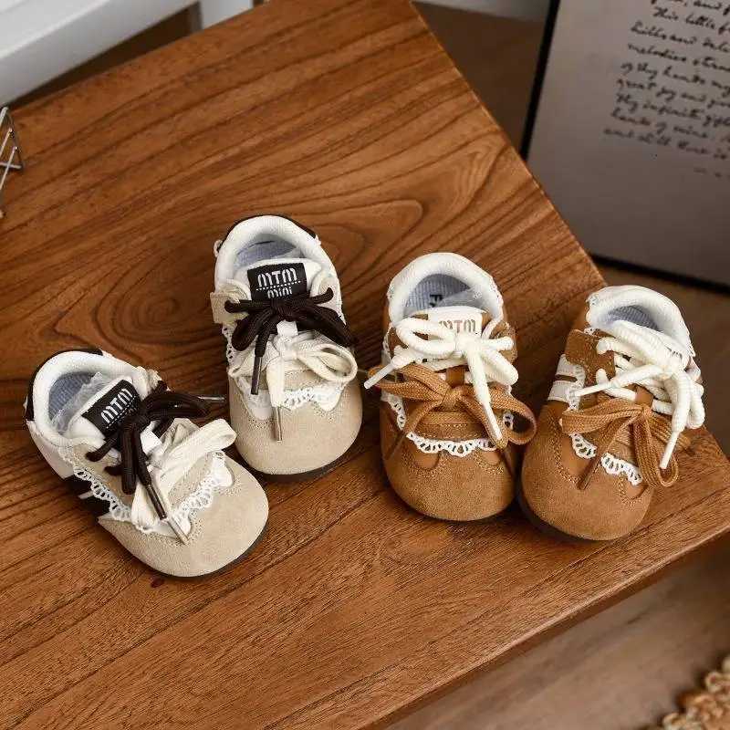 Baby Sneakers Childrens Girls Soft Sole Non-slip Casual Running Shoes Baby Sports Walker Shoes Lace Toddler Outdoor Flat Shoes XJ250712