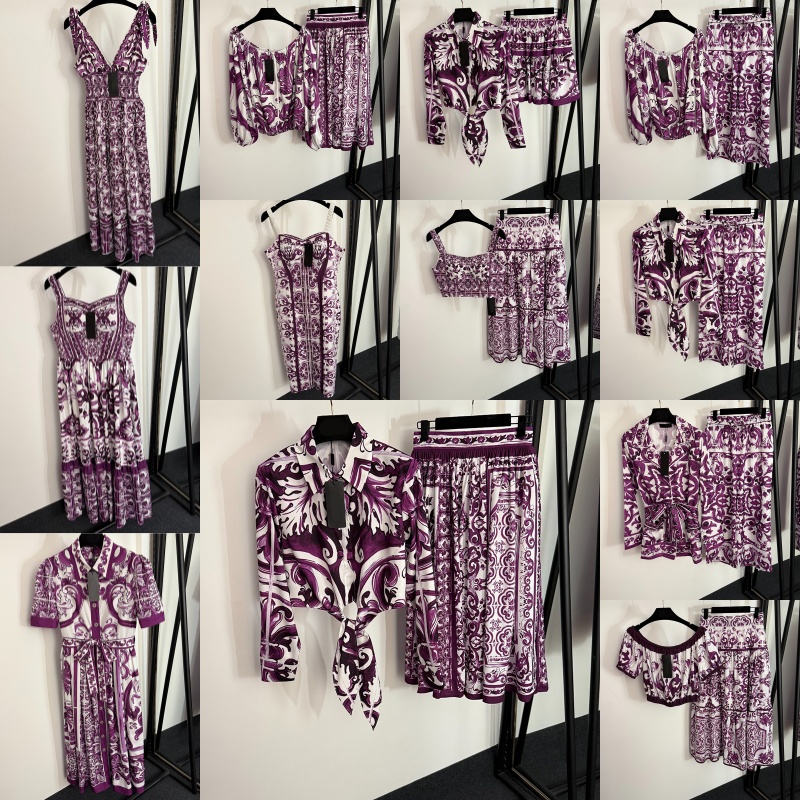 Women Purple Blouse Sexy V Neck Sleeveless Dress High Waist Pleated Mini Skirt Summer Vacation Wedding Dinner Date Birthday Cropped V