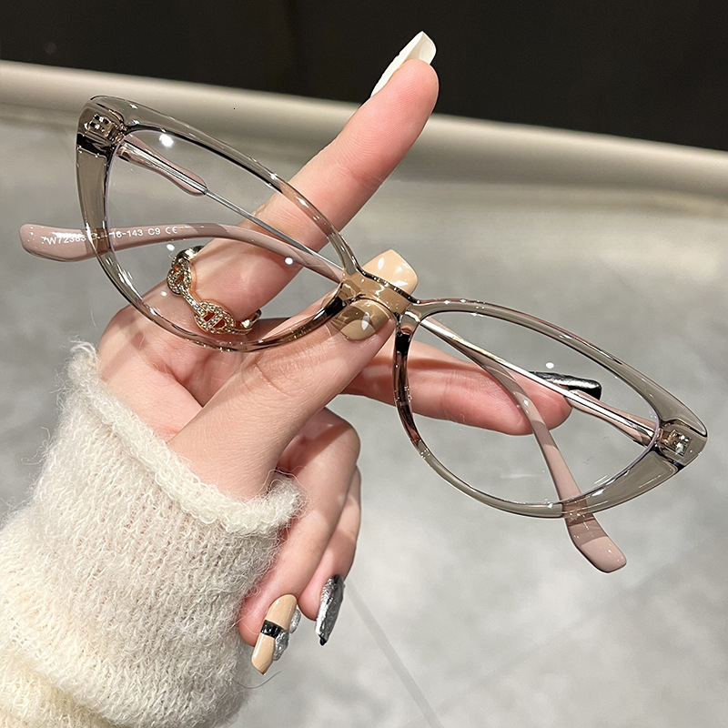 Designer Luxury Eyewear, Street Style High Cat-eye Women's Prescription Eyewear, Men's Hot-selling Cool Leopard Print Travel And Cycling Eye