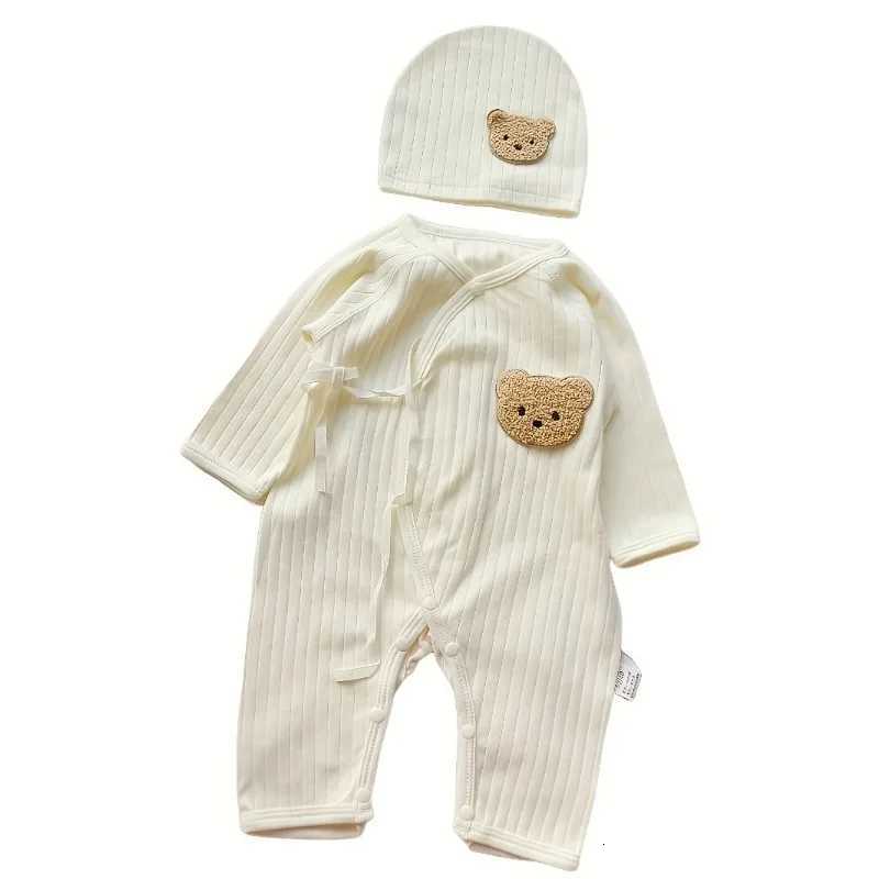 All Seasons Cute Infant Newborn Baby Romper Baby Boy Girl Bear Cotton Jumpsuit with Hat XJ250712
