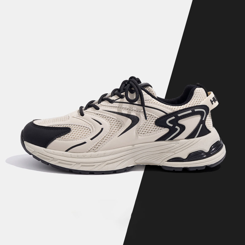 Free shipping designer plus size retro dad shoes men summer black versatile men sports and leisure shoes men style black