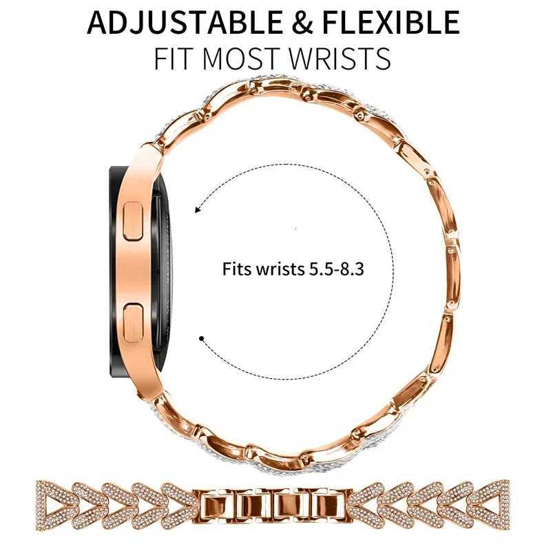 Metal Diamond strap for Samsung Galaxy 7/6/5 pro/4/Classic/active Gear s3 20mm bracelet Huei GT/2/GT2/3 Pro 4 band watchband Y250712