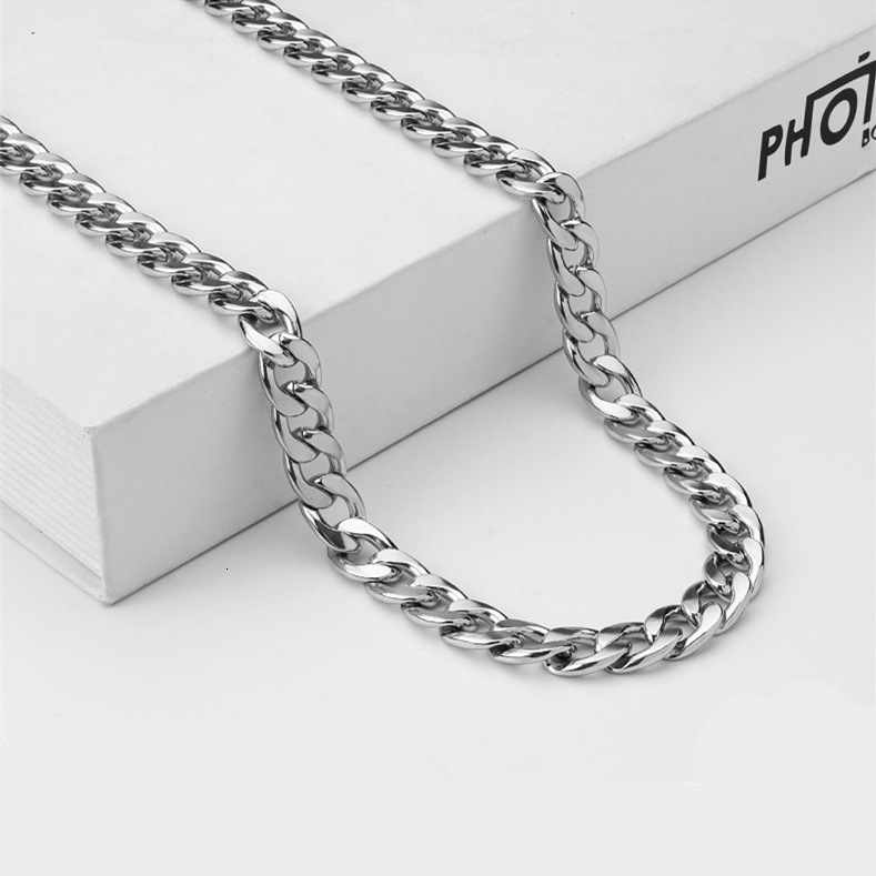 Luxury Jewelry Designer Jewelry Stainless Steel NK Chain Men's Necklace 304 Titanium Steel Neck Chain Women's Hip Hop European And American 