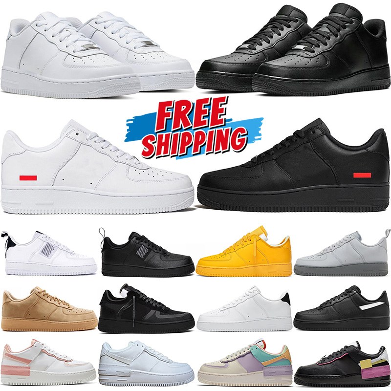 free shipping designer casual shoes low men women platform triple white black outdoor sports runner running shoe trainers sneakers 36-45