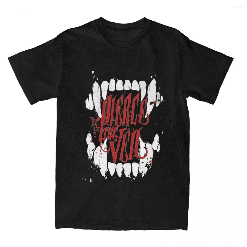 Men's T Shirts Band Pierce The Veil Streetwear Versatile Cotton Short Sleeve Graphic Men Women Stylish Harajuku Vintage Unisex Tops