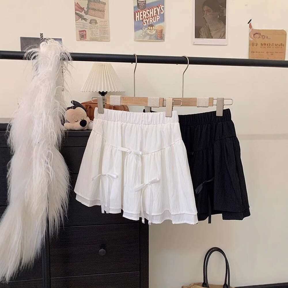 White Puffy Midi For Women Summer New Ballet Style Design High Waist Slimming A-Line Cake Short Skirt B5