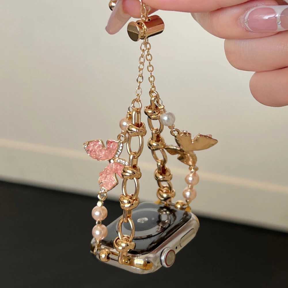 Diamond Strap for iWatch 10 9 8 7 42mm 45 46mm 49mm Pearl Wen Band for Apple Watch 38 40 41mm 6 5 SE 4 watchband Y250712