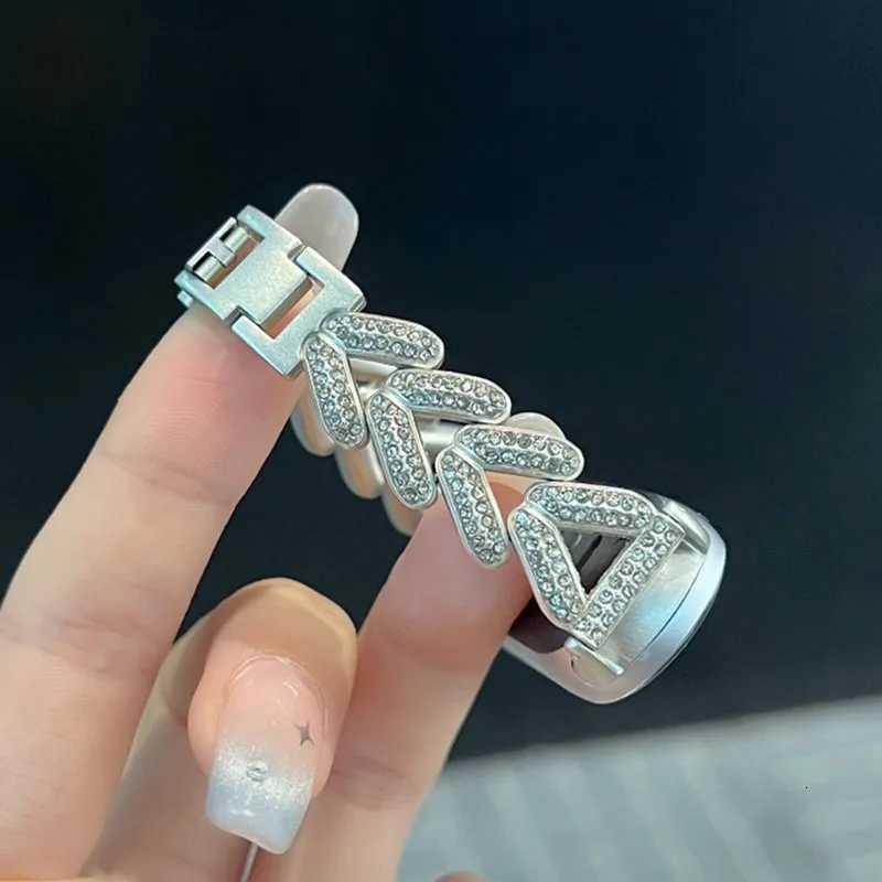 Diamond StainlESS Steel for Mi Band 8 9 Pro Mi 4/5 Metal Bracelet for HuAWei 7 8 9 10 Fit 3/2 StrAPs watchband Y250712