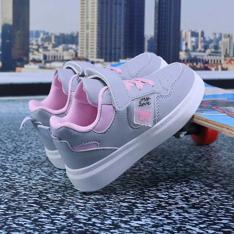 Childrens Butterfly Casual Shoes Girls Fashionable Light Casual Sports Shoes XJ250712