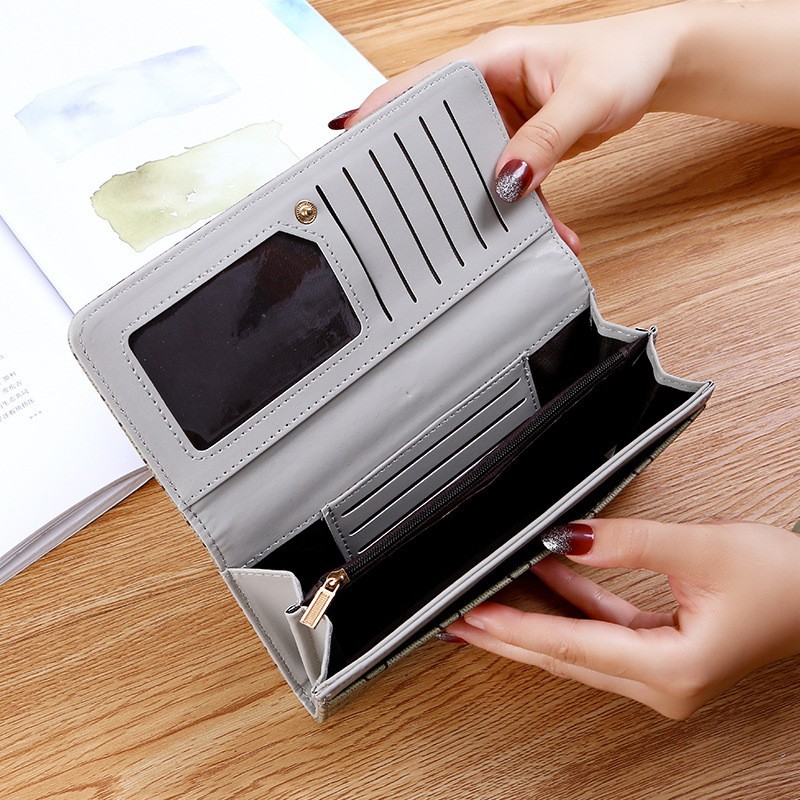 Luxury Wallet Women's New 2025 Long Wallet - Hot Slim Clutch Style 2-in-1 Card Holder, Multi-Functional Foldable Genuine Leather Purse Free Shipp