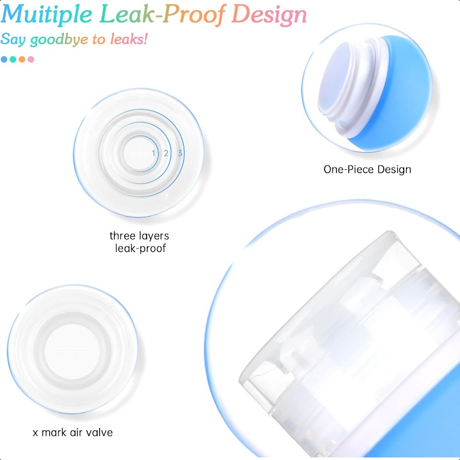Travel Bottles Set for Toiletries Tsa Approved Travel Size Containers BPA Free Leak Proof Refillable Liquid Silicone Squeezable