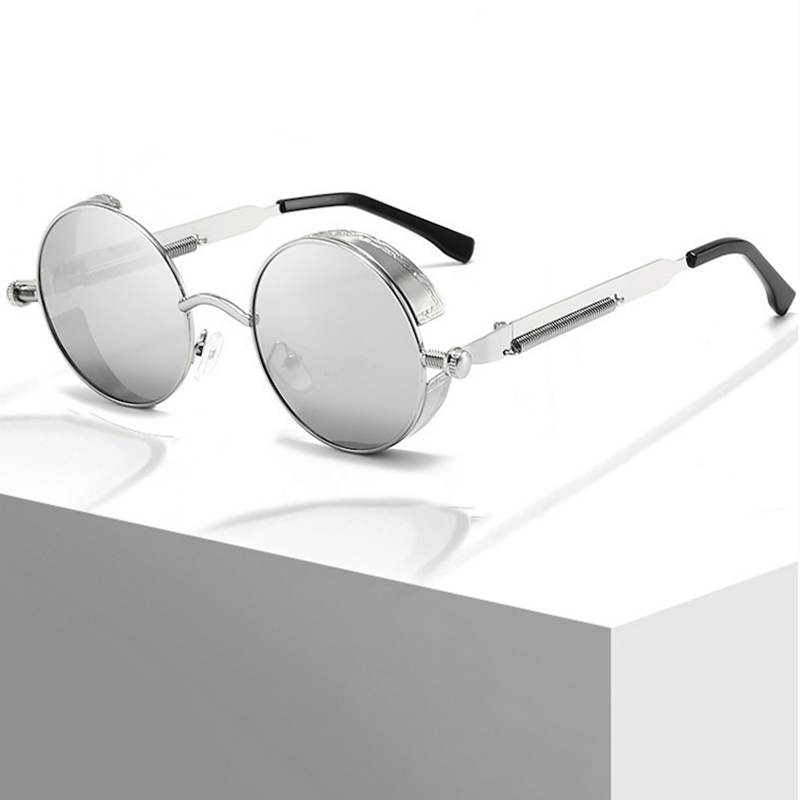 CB Steampunk Sunglasses Round Metal Men Women Fashion Round Glasses Brand Designer Vintage Sun Glasses High Quality Oculos de sol
