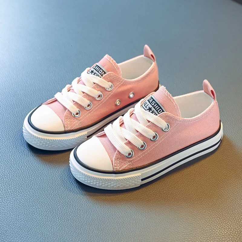 2024 Spring New Childrens Low-top Canvas Shoes Sle White Candy Color Mens Womens Childrens Parent-child Board Shoes XJ250712