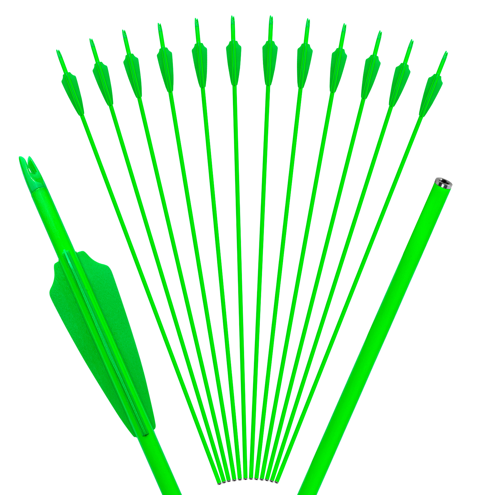 31inch Targeting Arrows Without Arrowheads Spine250-600 Carbon Fiber Archery Arrows 6.2mm Practice Arrows for Recurve Bow and Compound Bow (Pack of 12