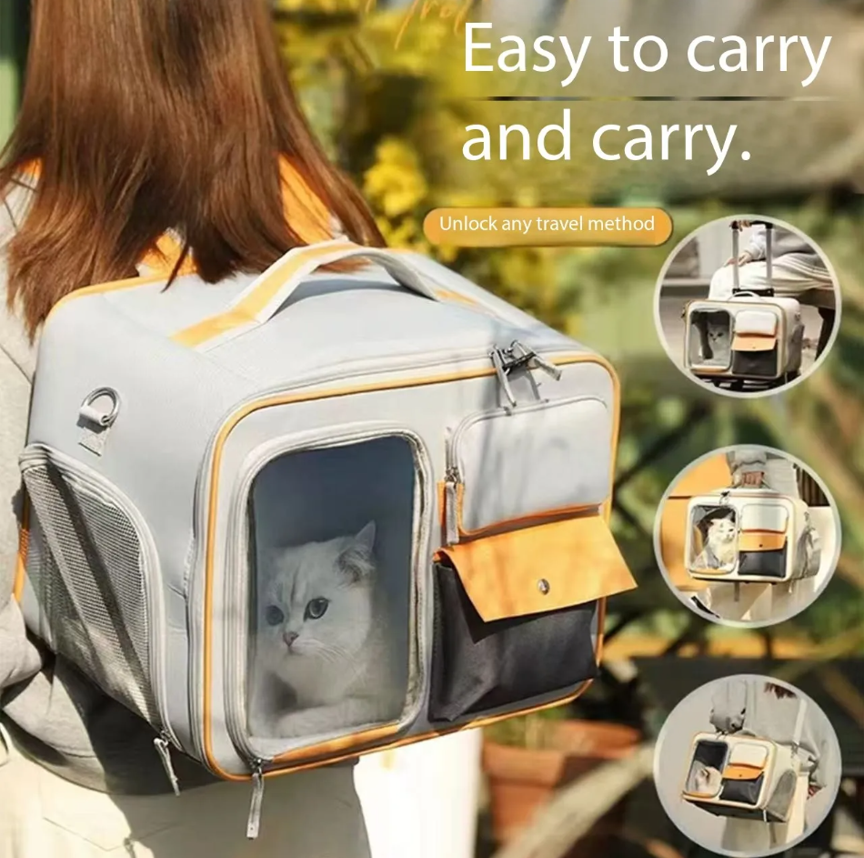 Pet rolling suitcase portable large-capacity stress-resistant cat and bag small dog lage box outdoor pet backpack Free shipping