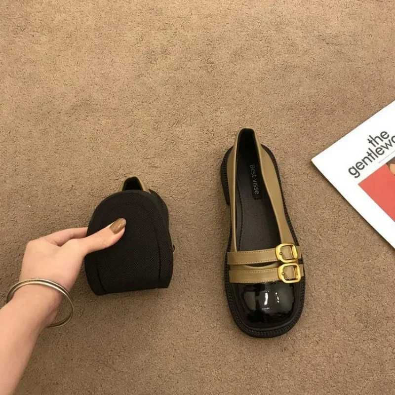 igh Quality Mary Jane Shoes Female New British Style Flat Sole Women Shoes Fi Belt Buckle Casual Shoes Zapatos XJ250712