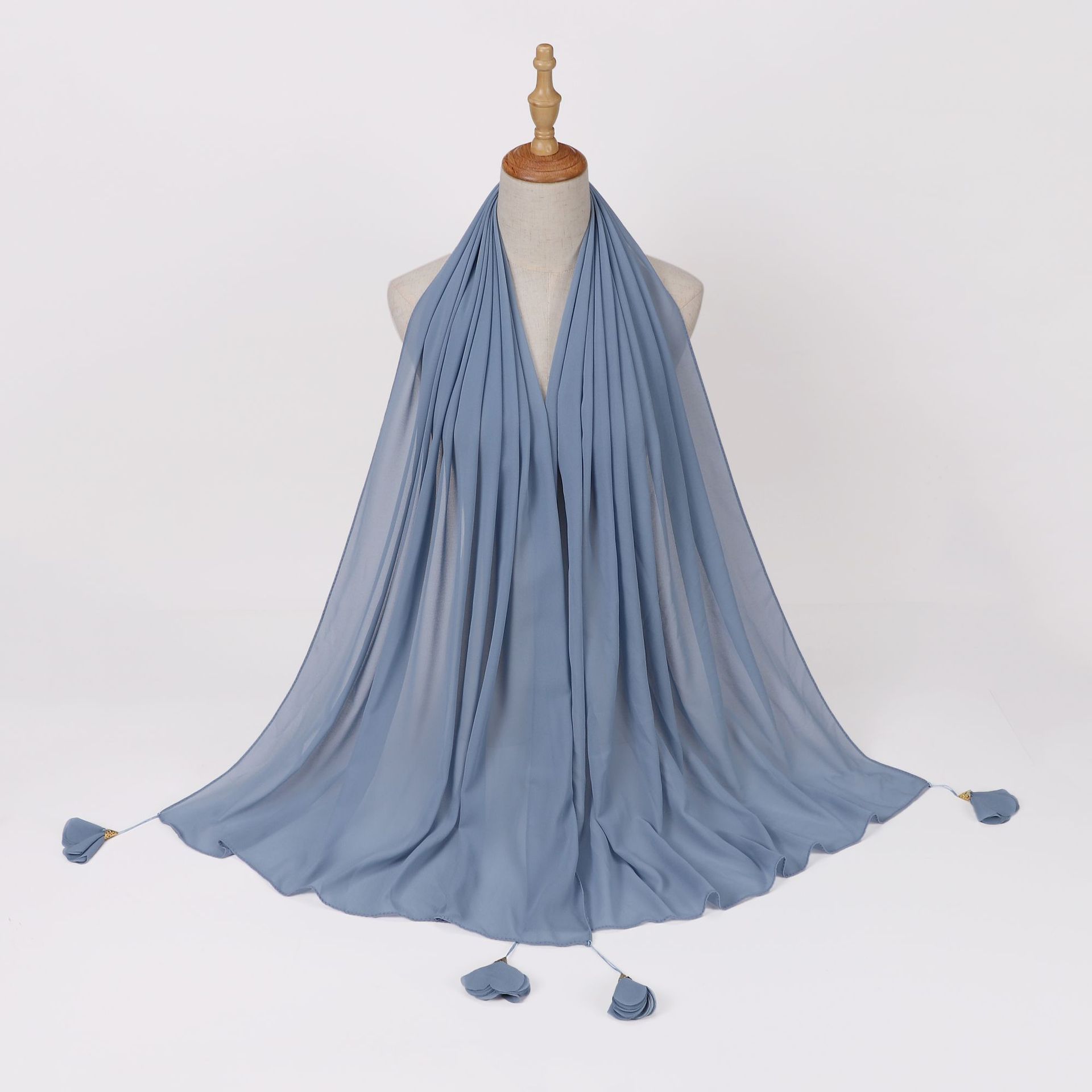 K1319 New style printed silk scarf blooming thin floral style chiffon georgette light spring and summer sun protection scarf for women