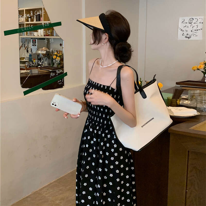 French Sweet Floral Strap For Women Summer New Small Daisy Sleeveless Waist-Cinching Slimming Dress B5