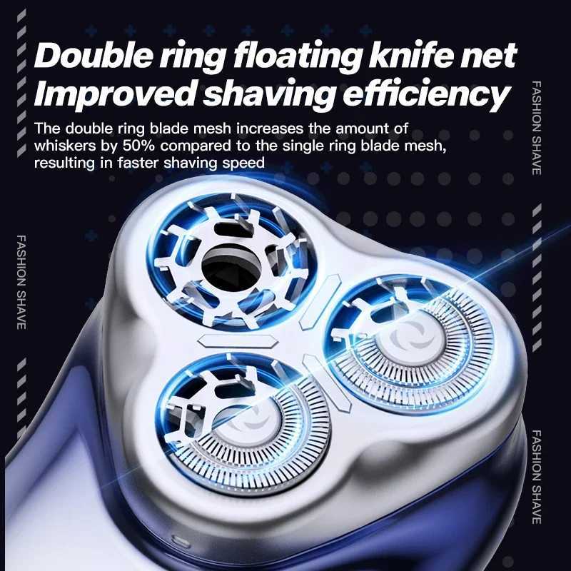3D Floating Magnetic s Men Electric Shaver Mini Portable High Speed Travel Beard Knife Rechargeable Rotary Electric Razor G250712