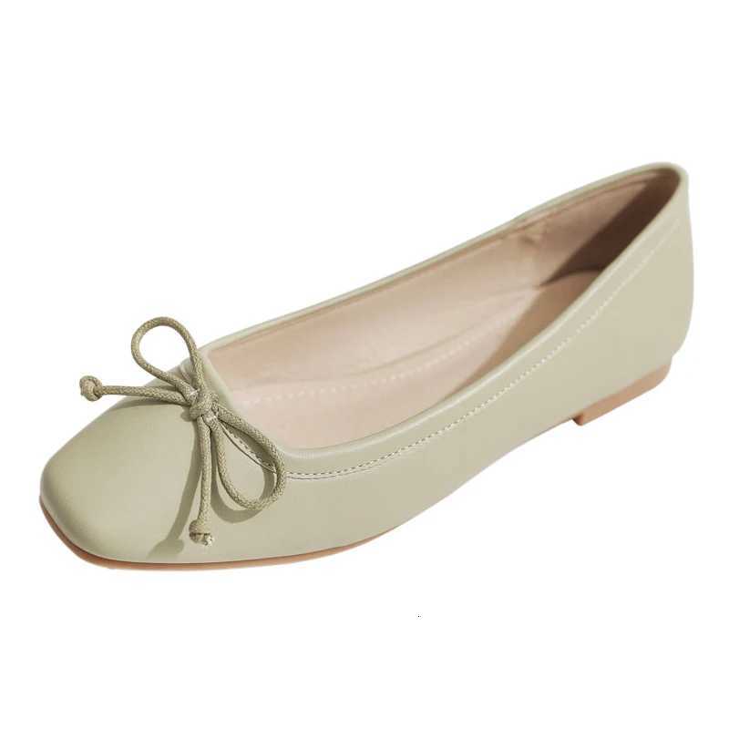 Women Flats Square Head Bowknot Pink Ballet Flats for Women Small Size 31 32 33 34 Big Size 44 45 46 Solid Color Soft Sole BowXJ250712