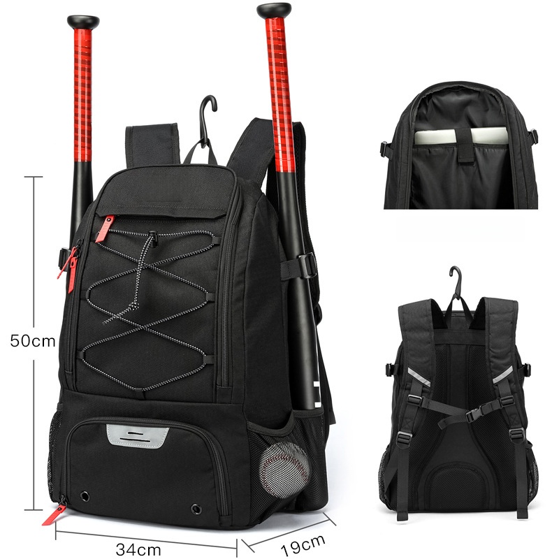 Outdoor bags men baseball backpack sports bag large capacity multifunctional breathable waterproof backpacks separate shoe compartment casual travel p