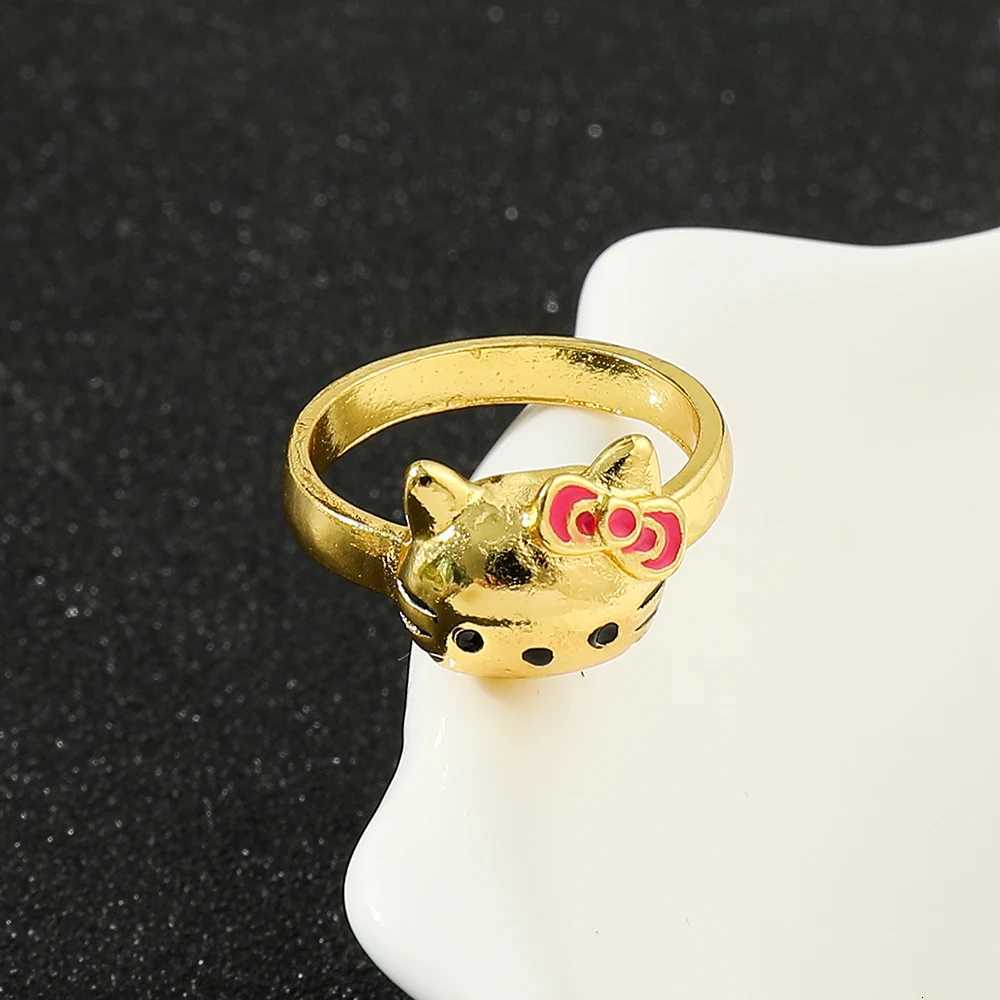 Sanrio Hello Kitty Rings Women Cartoon Simple Trendy Rings Sweet Girl Ring Holiday Gift for Friends w250716