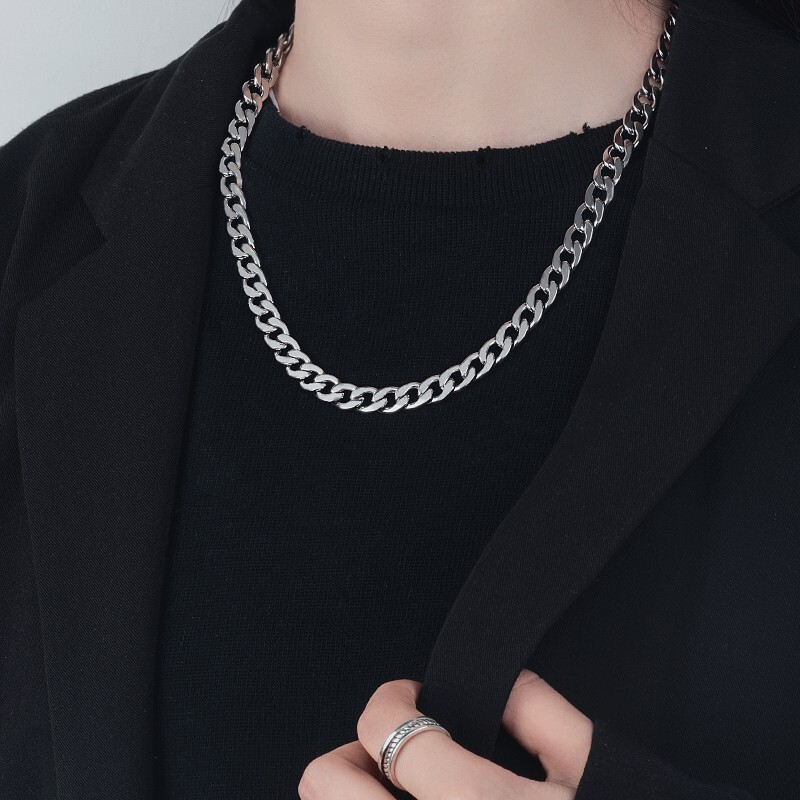 Luxury Jewelry Designer Jewelry Stainless Steel NK Chain Men's Necklace 304 Titanium Steel Neck Chain Women's Hip Hop European And American 