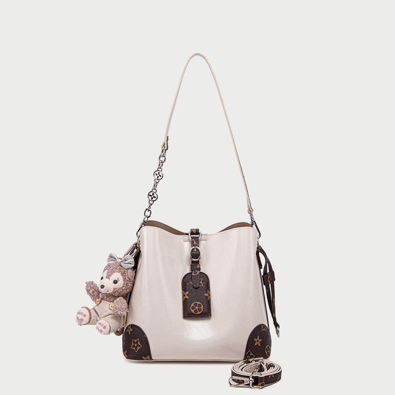 Designer Shoulder free shipping 2025 new fashion casual large capacity crossbody bucket bag for woman