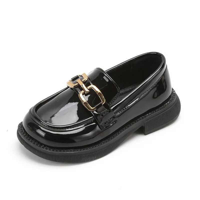 Children PU Leather Shoes Metal Buckle Little Girls Casual Shoes Kids Mary Jane Non-Slip Pea-Shoe Boy British Sle Loafer Shoes XJ250712