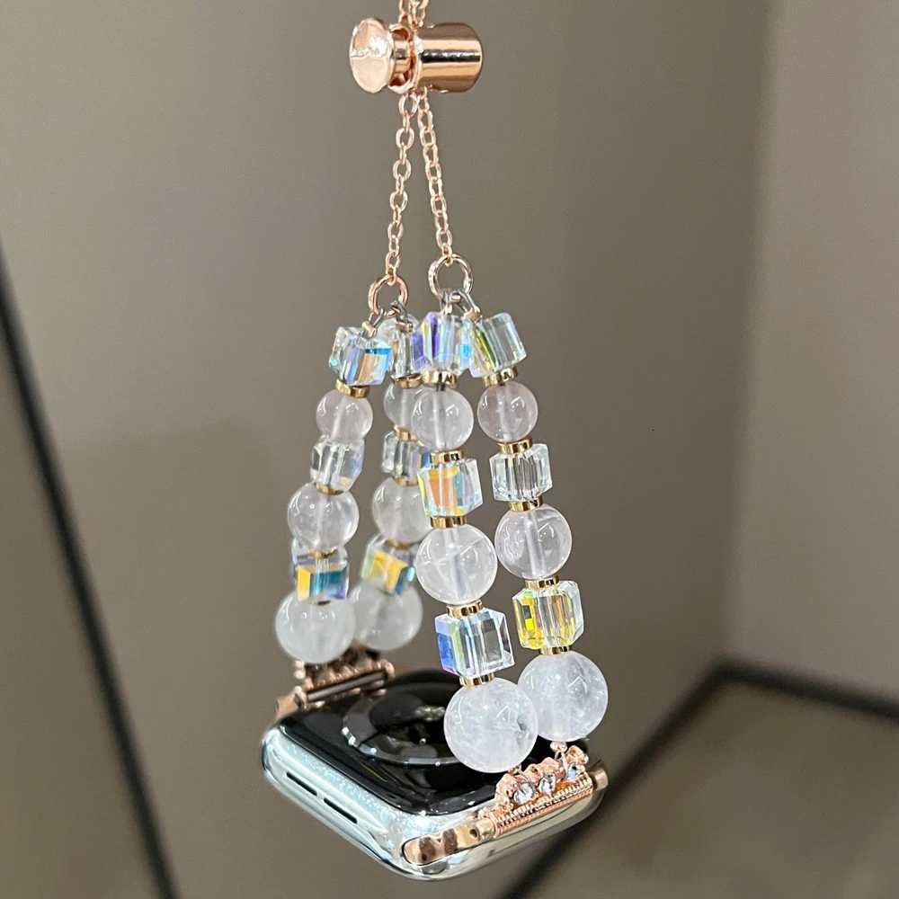 Band For ple tra Series 9 - 1 SE Bracelet Chain Hand Beading For Elegant Girl Gift 42/44/45/49mm And 38/40/41mm Str watchband Y250712