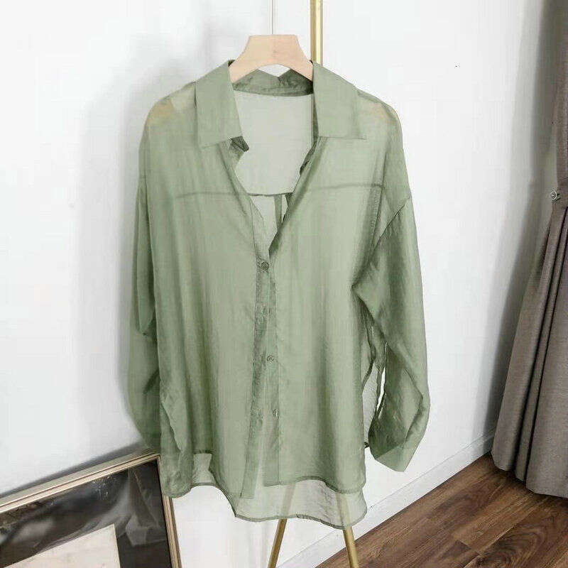 Sun Protection Shirt For Women, Summer Thin Cardigan Shirt, New High-End Design Loose Top B5