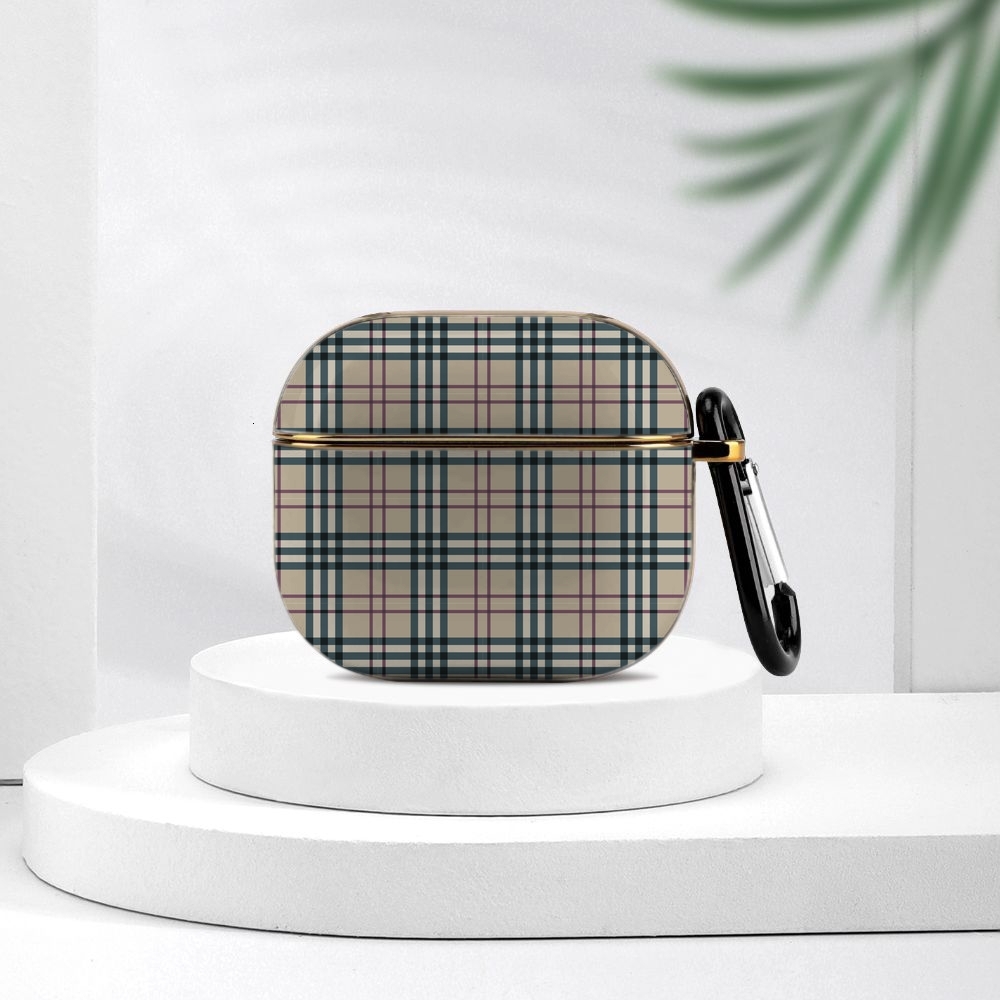 ddmythur Apple Earphone Accessories Headset AirPods 3 Cover Case earphones Pattern shell plaid pattern on an apple airpods airpod case
