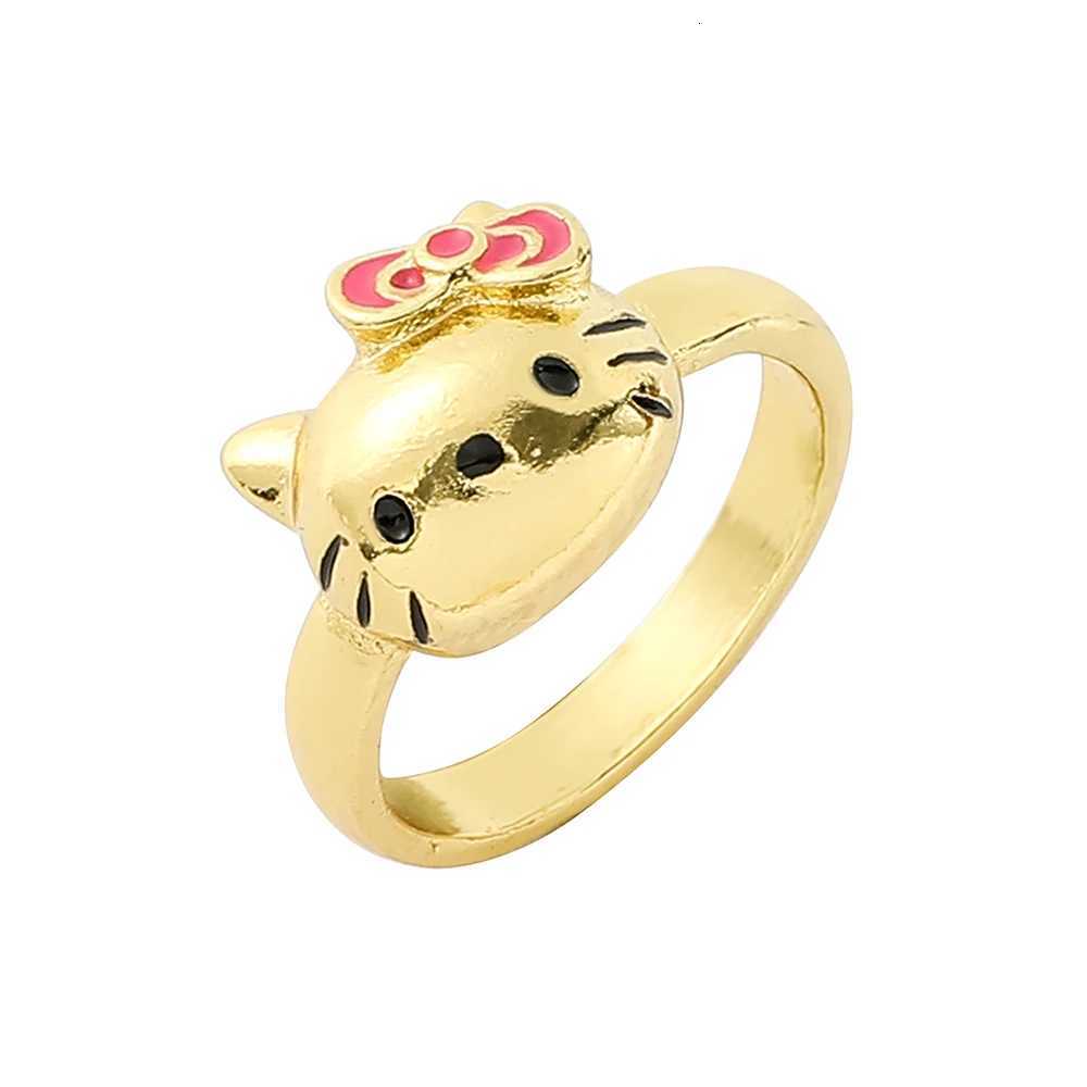 Sanrio Hello Kitty Rings Women Cartoon Simple Trendy Rings Sweet Girl Ring Holiday Gift for Friends w250716