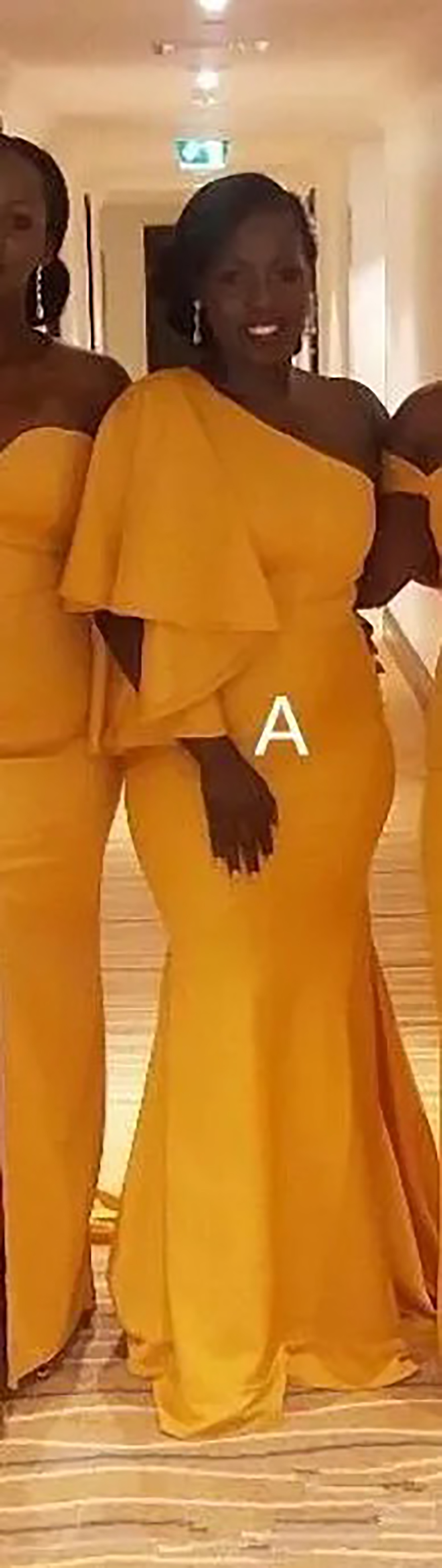 New Sexy Mermaid Long Bridesmaid Dresses African Off The Shoulder Split Satin Plus Size Maid of Honor Dresses Yellow Wedding Guest Dress