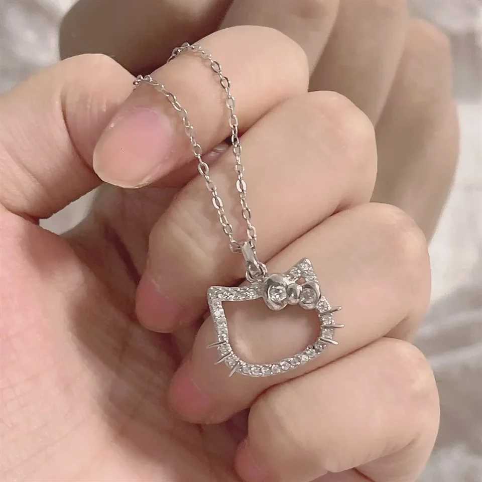 Sanrio Kawaii Sanrio Hello Kitty Women Jewelry Cute Cartoon Creativity Clavicle Chain Pendant Rings for Women Girls Birthday Gifts w250716
