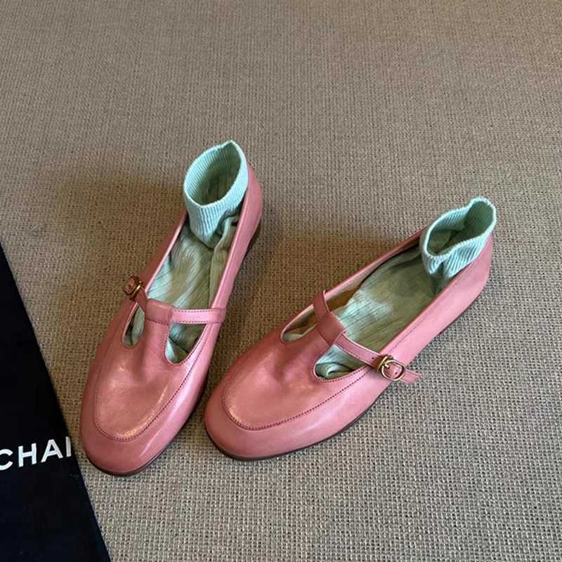 Womens Flats Loafers Shoes Casual Sneakers Shallow Mary Jane Shoes 2025 Summer New Sandals Walking Leather Womens Shoes XJ250712