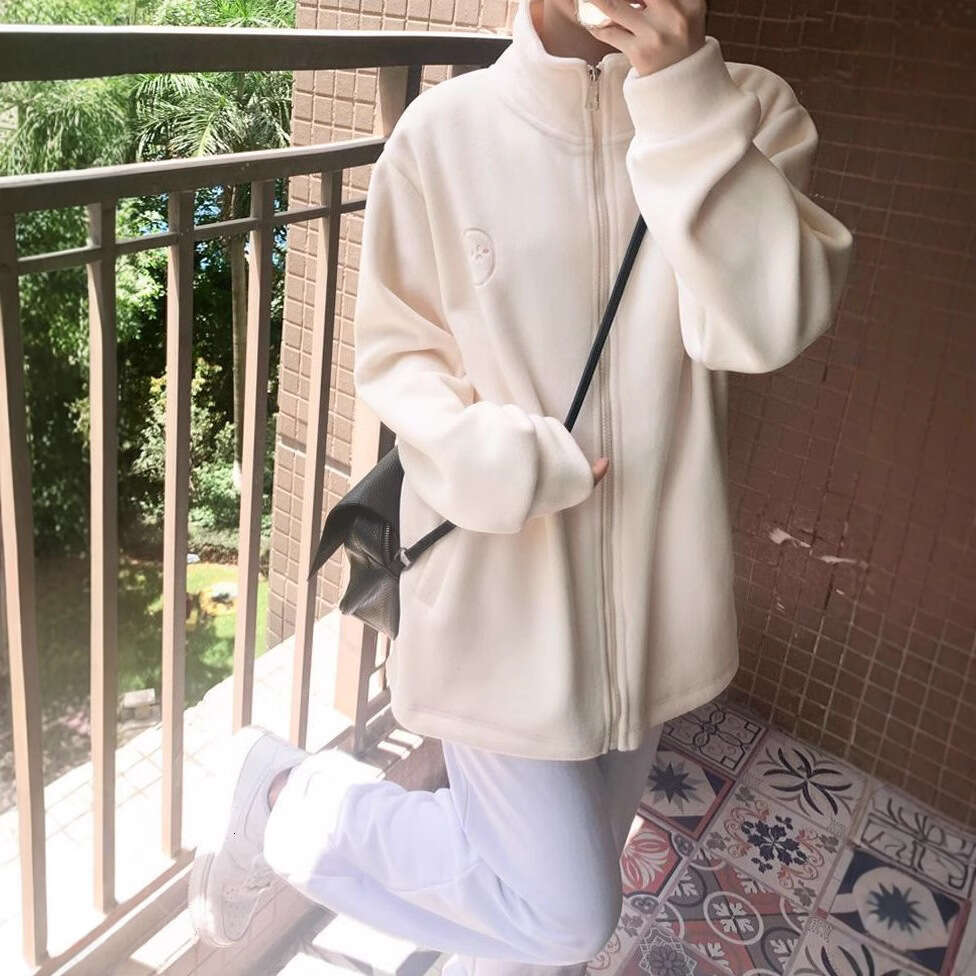 Sweatshirt Jacket Autumn Winter Women New Thickened Casual Loose Versatile Warm Ollie Fleece Top B5