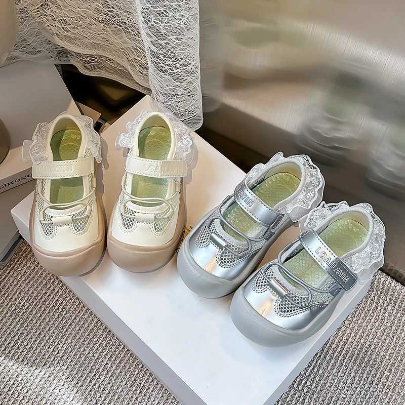 Summer Breathable Mesh Kids Casual Shoes for Girls Non-Slip Sole Toddler Beach Shoes with Lace Bordered Colorful Training Shoes XJ250712