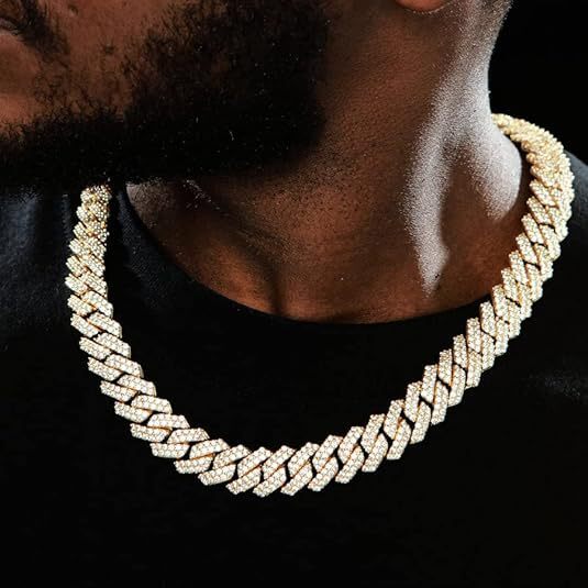 Luxury Jewelry Designer Jewelry Hip Hop Style Jewelry Chain Exaggerated Rapper Rhombus Full Diamond Original Inlaid Accessories Unisex Necklace