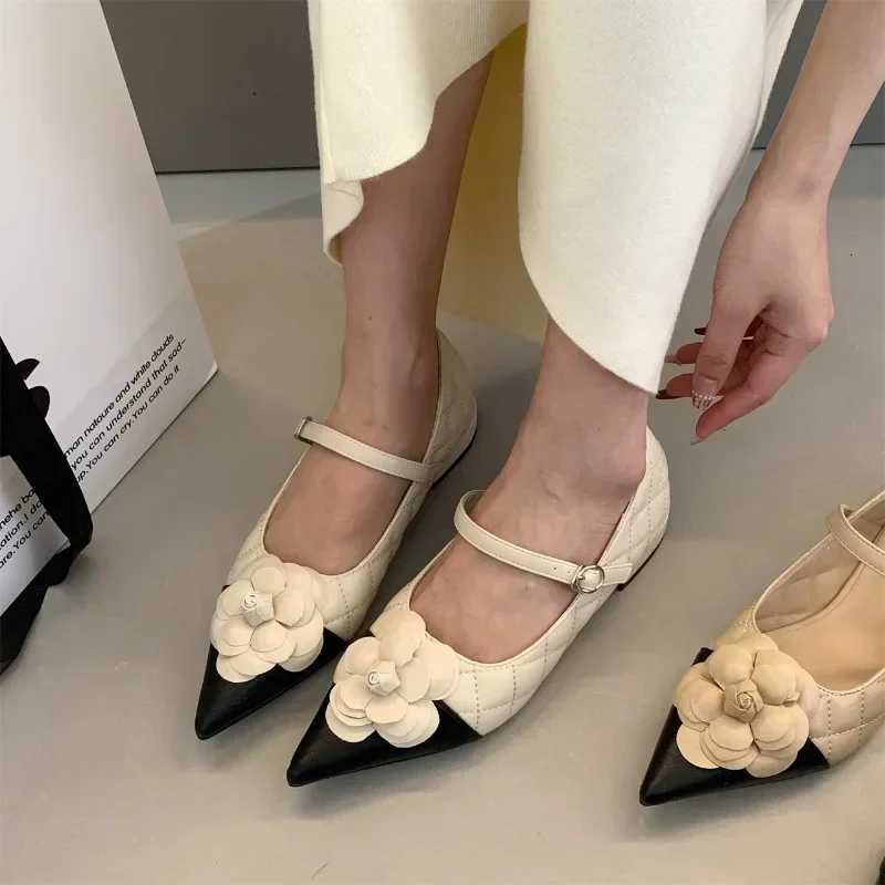 igh Quality Thick Heeled Casual Shoes for Women Korean Style Fi Shallow Mouth Flower Women Shoes Zapatos De Mujer 2024 XJ250712