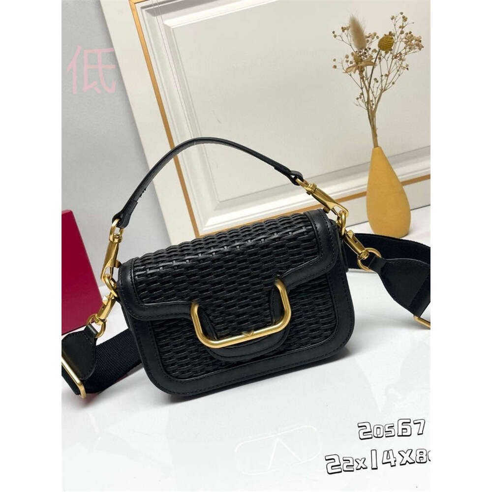 Leather Bag Bucket Bag Tote Bag Woven Saddle For Women New Spring Summer Cowhide High End Niche Crossbody Small Bag With Wide Shoulder Stra