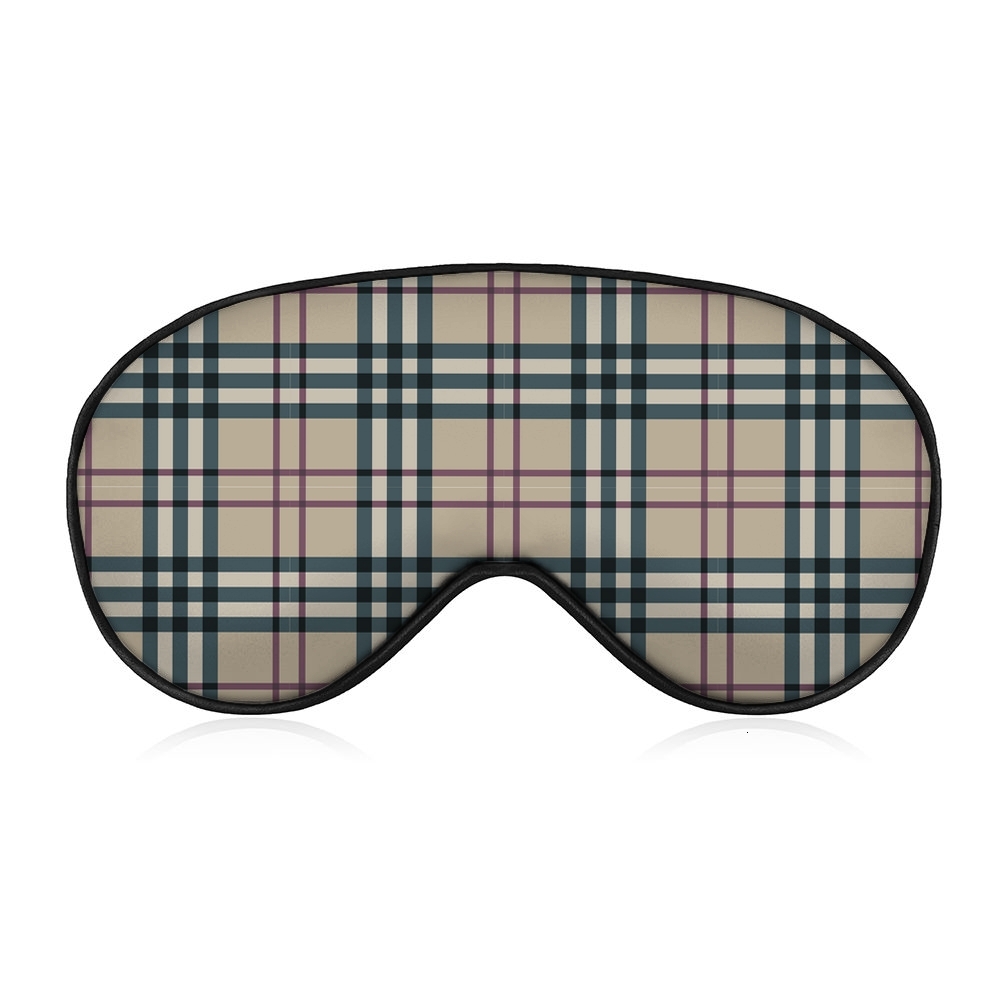 ddmythur sleep eye mask plaid and line pattern