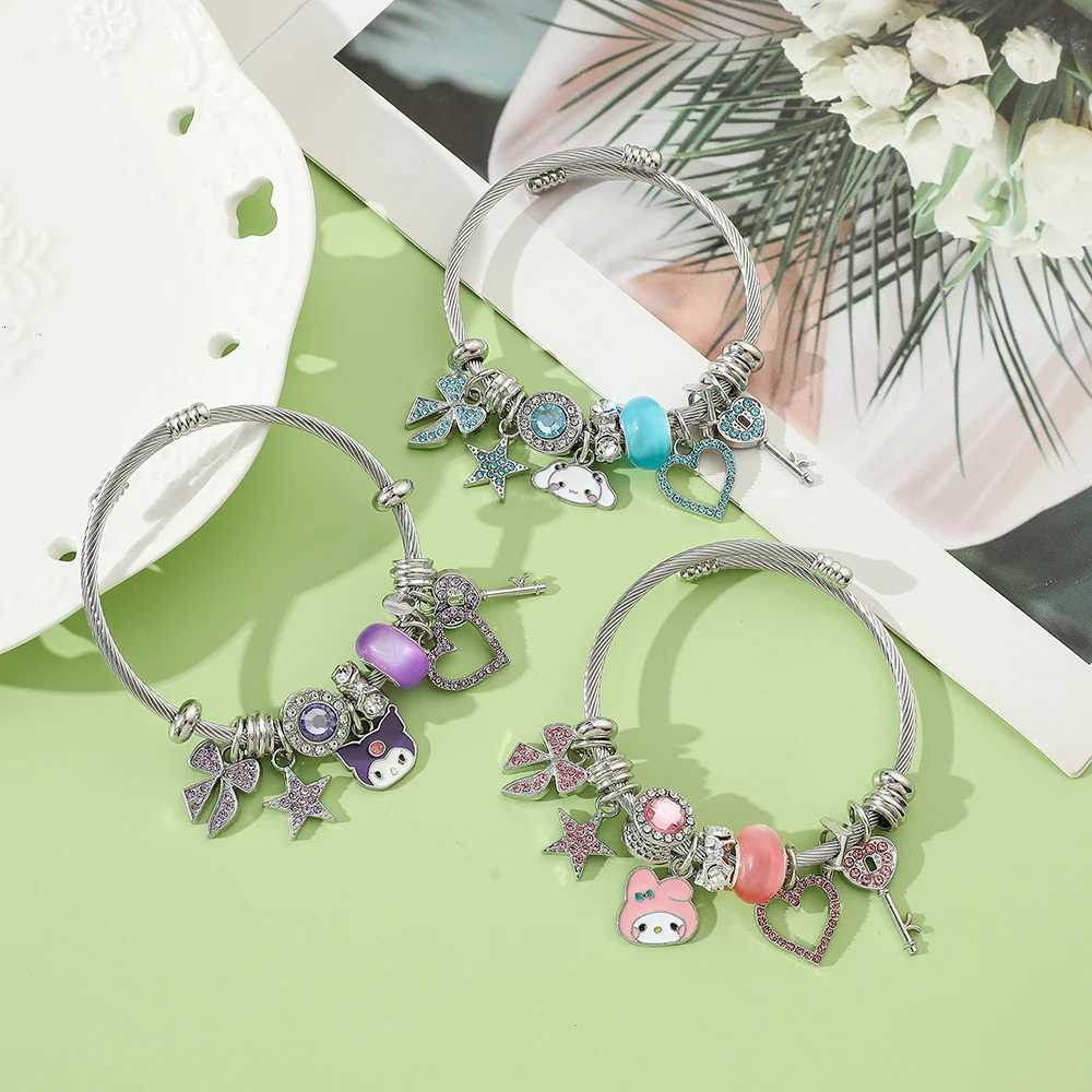 Sanrio Melody Kuromi Cinnamoroll Bracelet for Women Cartoon Anime Action Figures Jewelry Birthday Accessories Gift w250716