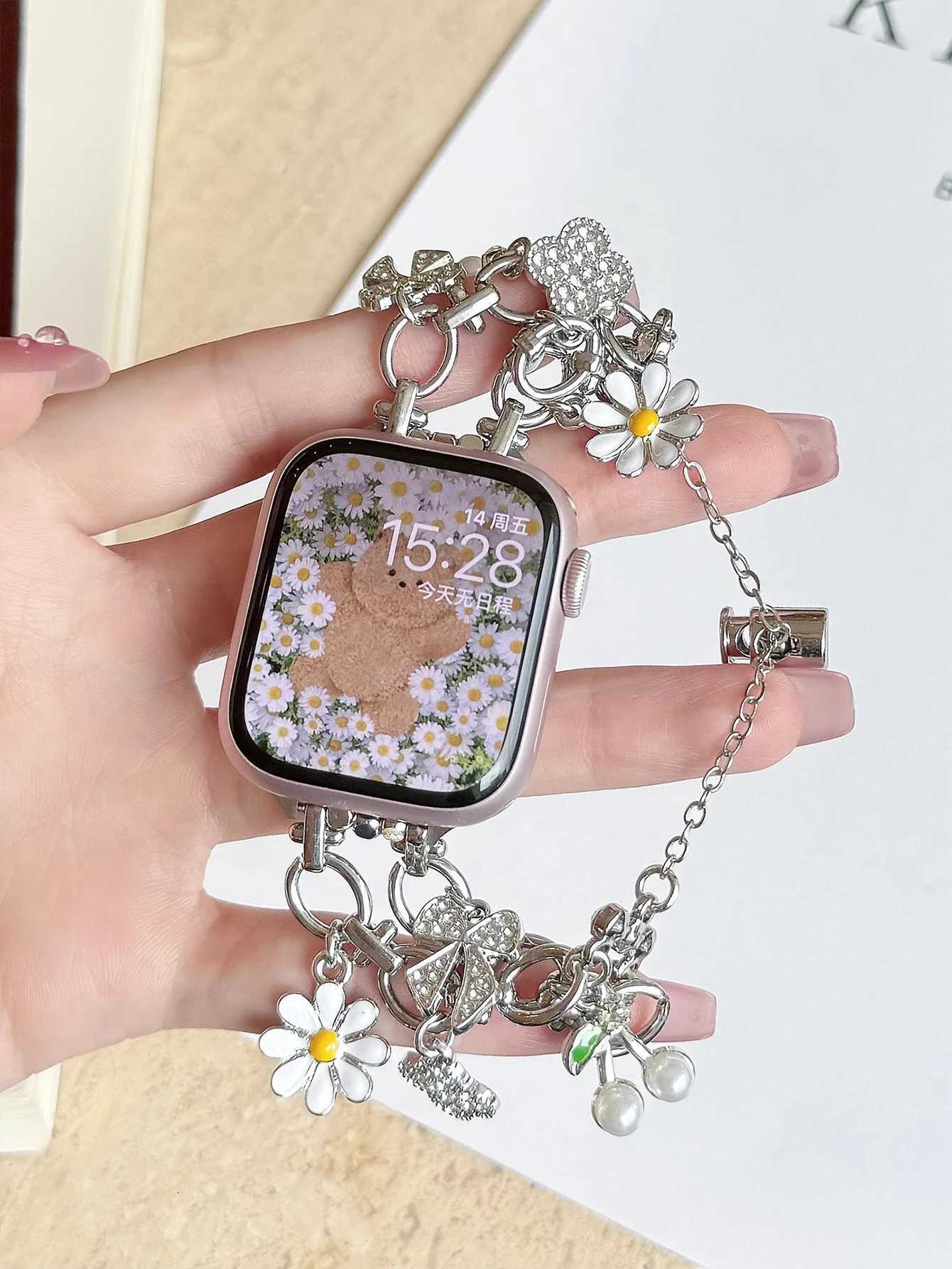 1pc Luxury Rhinestone Dual Str Bands Compatible With 38/40/41/42/44/45/46/49mm ple tra/SE/Series watchband Y250712