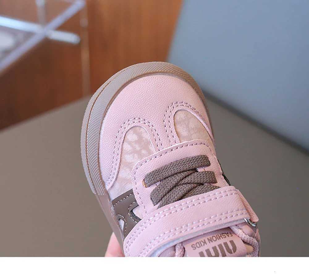 100% Cotton Linen Cotton Linen For Children PU Leather Boys Girls Sneakers Soft-soled Waterproof Infant Baby Ergonomics Kids Sneakers XJ250712