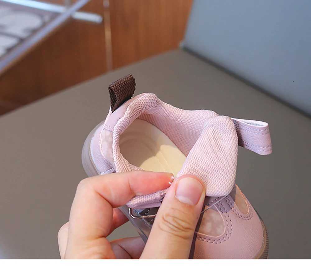 100% Cotton Linen Cotton Linen For Children PU Leather Boys Girls Sneakers Soft-soled Waterproof Infant Baby Ergonomics Kids Sneakers XJ250712
